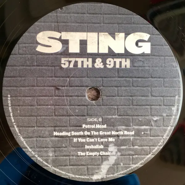 Sting - 57th & 9th (LP, Album, 180 Gram, Gatefold, Vinyl) - фото №4