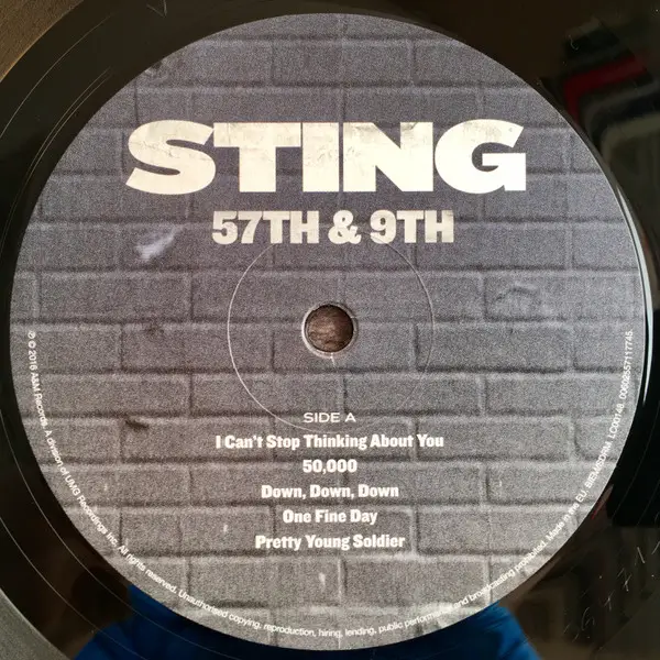 Sting - 57th & 9th (LP, Album, 180 Gram, Gatefold, Vinyl) - фото №3