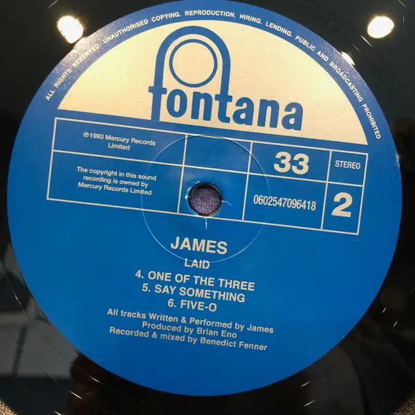 James – Laid (2LP, Album, Vinyl) - фото №4