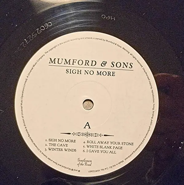 Mumford & Sons – Sigh No More (LP, Album, Vinyl) - фото №2