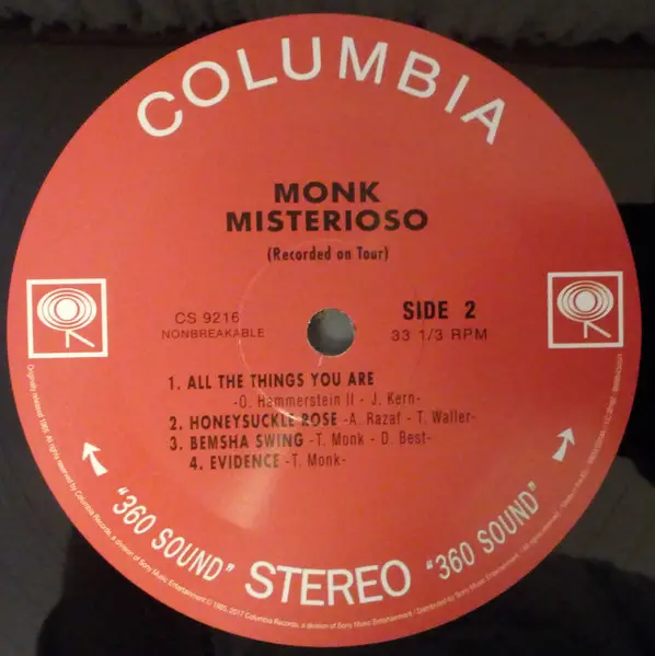 Thelonious Monk – Misterioso (Recorded On Tour) - фото №3