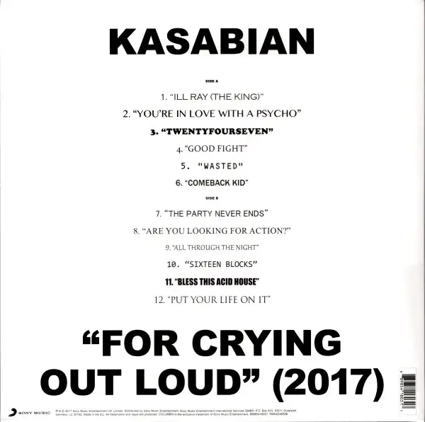Kasabian - For Crying Out Loud (2017) (LP, Album) - фото №3