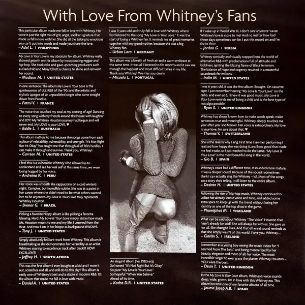 Whitney Houston - My Love Is Your Love (2 платівки, Напівпрозорий, Синій, Альбом, Перевидання, Спеціальне видання) - фото №13