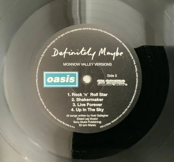 Oasis - Definitely Maybe (4 пластинки, Альбом, Переиздание, Ремастеринг) - фото №17