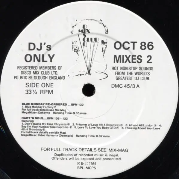 Various - October 86 Mixes 2 (33 ⅓ об/хв, Частково змішаний, Збірник) - фото №3