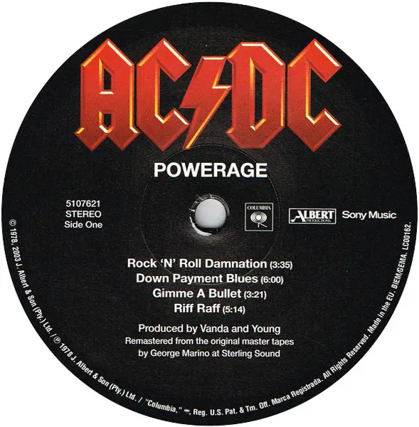 AC/DC - Powerage (180 грамм, Альбом, Переиздание, Ремастеринг) - фото №3