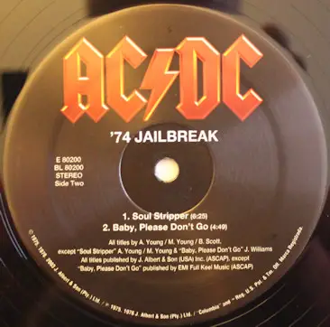 AC/DC - '74 Jailbreak (LP, Album, Compilation, Reissue, Remastered) - фото №4