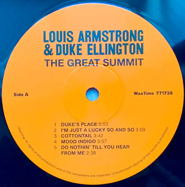 Louis Armstrong & Duke Ellington - The Great Summit (180 грамм, Альбом) - фото №4