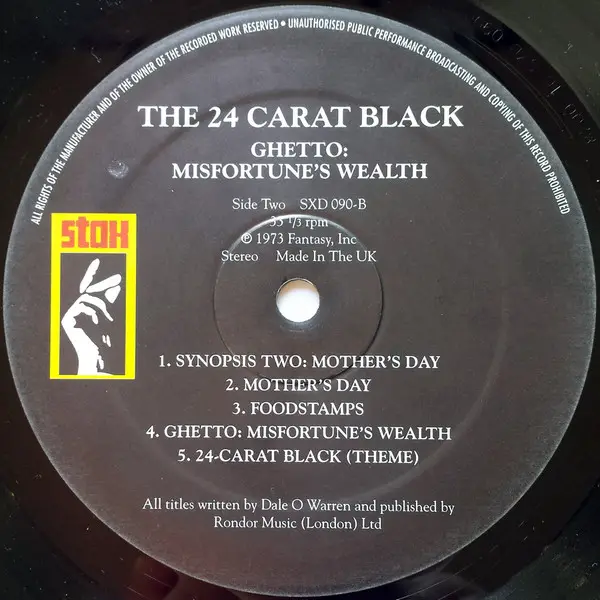 24 Carat Black - Ghetto: Misfortune's Wealth (LP, Album, Reissue) - фото №4