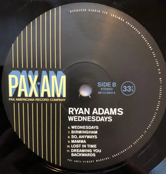 Ryan Adams - Wednesdays (LP, Album) - фото №5