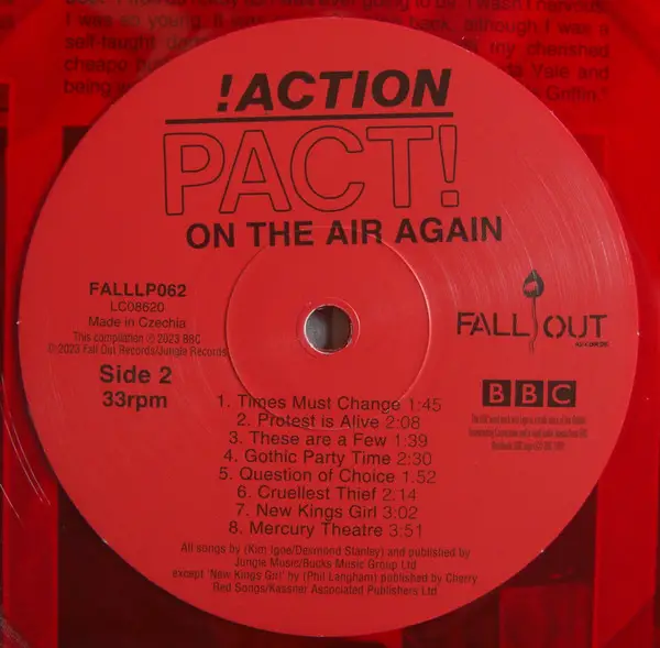 Action Pact - Drowning Out The Big Jets: BBC Radio Sessions 1982-83 (Red, Translucent, LP, Album, Compilation, Stereo) - фото №5