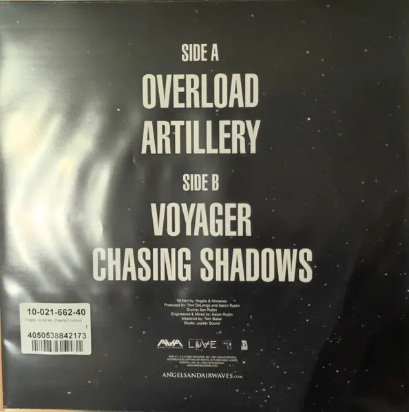 Angels & Airwaves - Chasing  Shadows (Жёлтый, Непрозрачный, 45 об/мин, EP, Переиздание) - фото №4