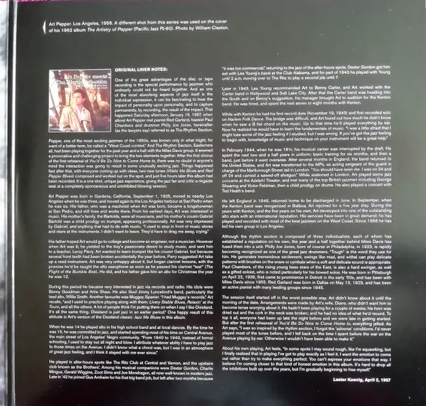 Art Pepper - Meets The Rhythm Section (Раскладная обложка, 180 грамм, Альбом, Deluxe издание, Лимитированое, Переиздание) - фото №4