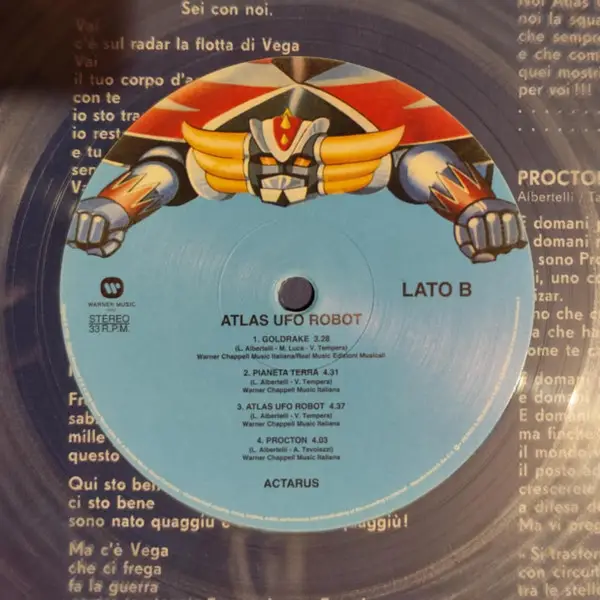 Actarus - Atlas Ufo Robot (Ice, Translucent, LP, Reissue) - фото №7