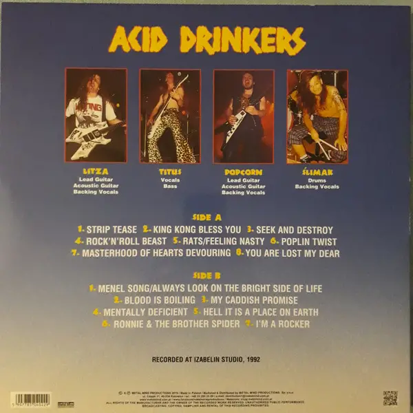 Acid Drinkers - Strip Tease (LP, Album) - фото №3