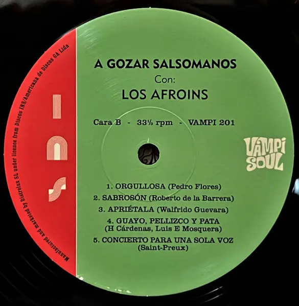 Los Afroins - A Gozar Salsomanos (180g, vinyl, LP, Album, Reissue) - фото №4
