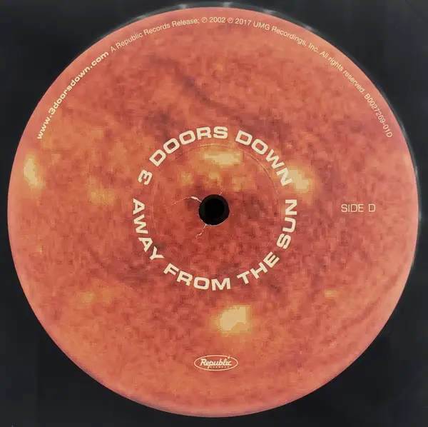 3 Doors Down - Away From The Sun (2 пластинки, LP, Album, Reissue) - фото №6