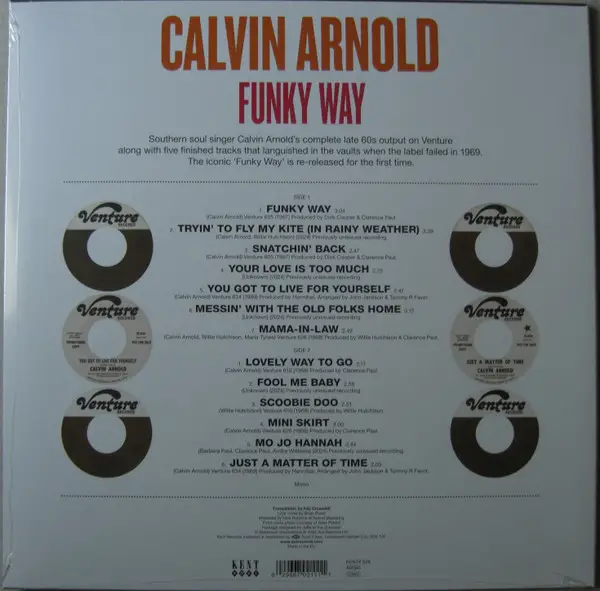 Calvin Arnold - Funky Way (Venture Recordings 1967-1969) (Сборник, Моно) - фото №2