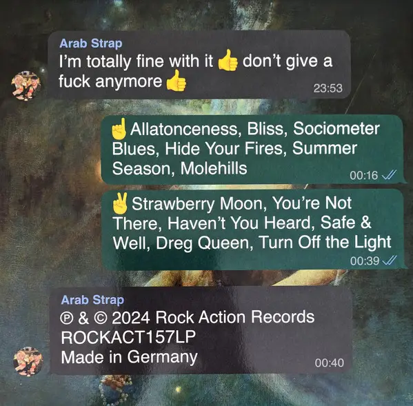 Arab Strap - I'm Totally Fine With It   Don't Give A Fuck Anymore   (Жёлтый, Альбом, Лимитированое) - фото №2