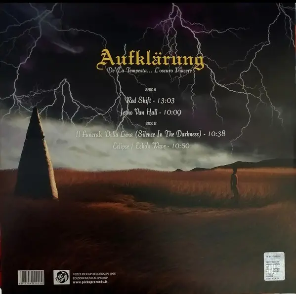 Aufklärung - De' La Tempesta... L'oscuro Piacere (Раскладная обложка) - фото №9
