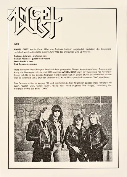 Angel Dust - Into The Dark Past (Лимітоване, Перевидання, Ремастеринг, Додатковий друк) - фото №4