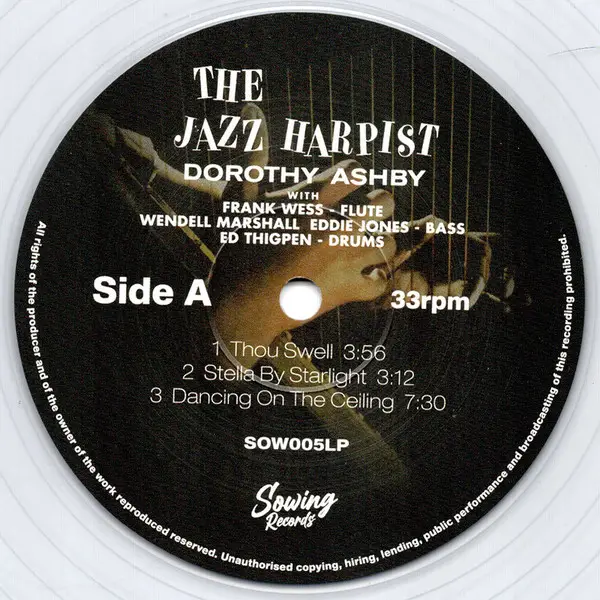 Dorothy Ashby - The Jazz Harpist (Прозрачный, Альбом, Лимитированое, Переиздание, Моно) - фото №3