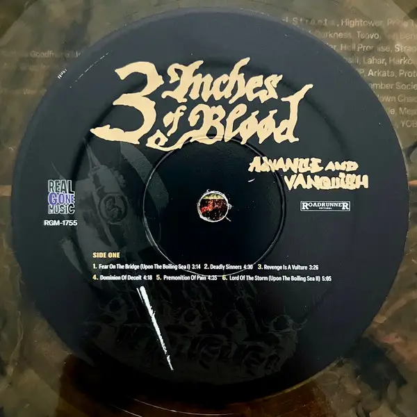 3 Inches Of Blood - Advance And Vanquish (Orange, Black, LP, Album, Stereo) - фото №5