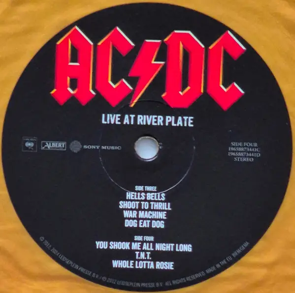 AC/DC - Live At River Plate (3 платівки, Gold, 180g, LP, Album, Reissue, Stereo) - фото №10
