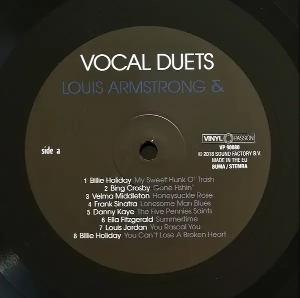 Louis Armstrong & Ella Fitzgerald & Frank Sinatra & Billie Holiday & Bing Crosby & Velma Middleton & Danny Kaye & Louis Jordan - Vocal Duets (Сборник, Ремастеринг) - фото №3