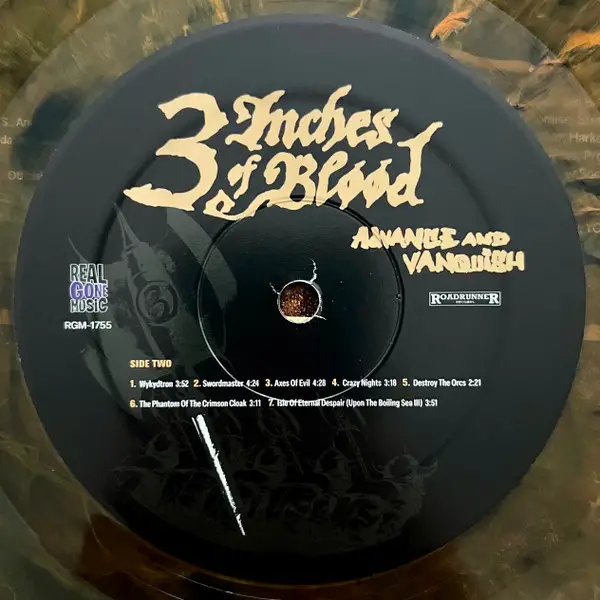 3 Inches Of Blood - Advance And Vanquish (Orange, Black, LP, Album, Stereo) - фото №6