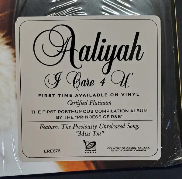 Aaliyah - I Care 4 U (2 пластинки, Gatefold, LP, Album, Compilation, Reissue, Repress) - фото №8