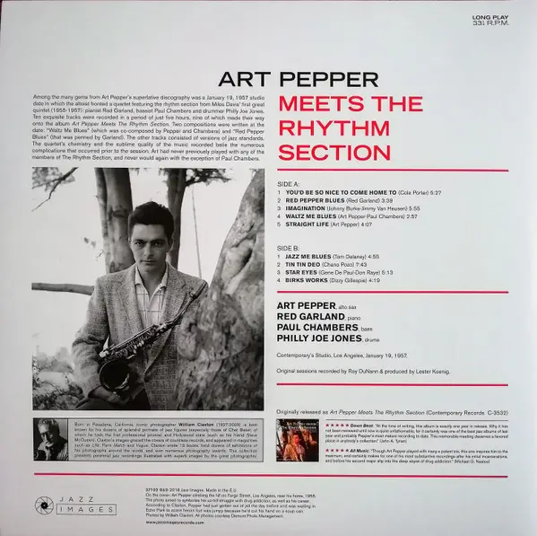 Art Pepper - Meets The Rhythm Section (Раскладная обложка, 180 грамм, Альбом, Deluxe издание, Лимитированое, Переиздание) - фото №3