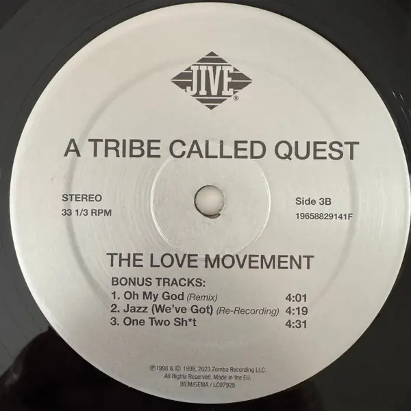 A Tribe Called Quest - The Love Movement (3 пластинки, LP, Album, Reissue) - фото №12