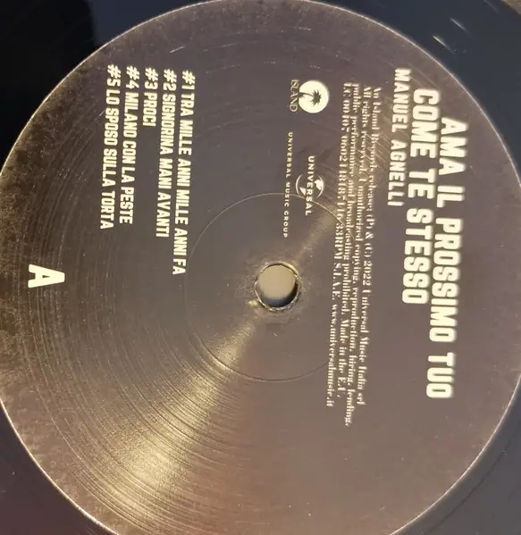 Manuel Agnelli - Ama Il Prossimo Tuo Come Te Stesso (LP, Album, Stereo) - фото №2