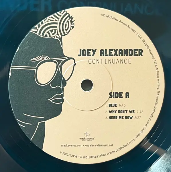 Joey Alexander - Continuance (Синій, Альбом, Лимітоване) - фото №6
