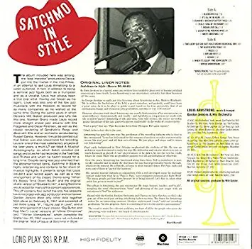 Louis Armstrong & Gordon Jenkins and his Orchestra and Chorus - Satchmo In Style (180 грам, Альбом, Ремастеринг, Моно) - фото №2