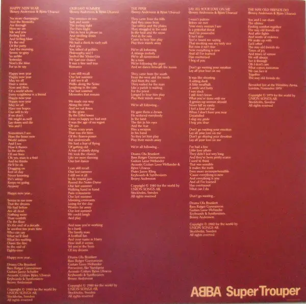 ABBA - Super Trouper (LP, Album, Reissue, Remastered) - фото №6