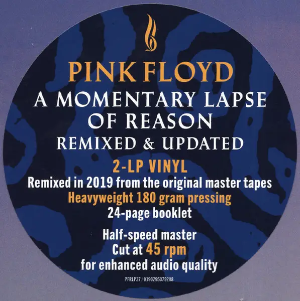 Pink Floyd - A Momentary Lapse Of Reason (Remixed & Updated) (2 платівки, 180 грам, 45 об/хв, Альбом, Перевидання) - фото №29