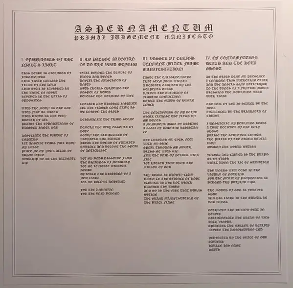 Aspernamentum - Primal Judgement Manifesto (Белый, EP, Лимитированое) - фото №4