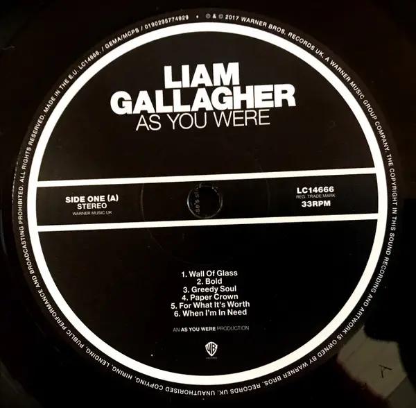 Liam Gallagher - As You Were (Альбом) - фото №4