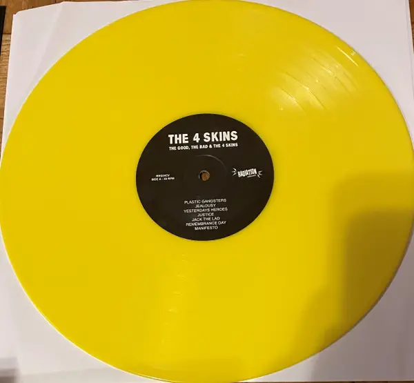 4 Skins - The Good, The Bad & The 4 Skins (Yellow, LP, Album, Reissue) - фото №3