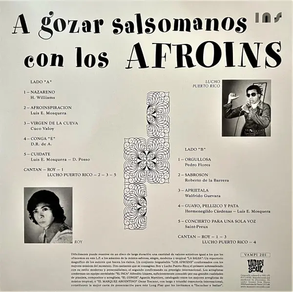 Los Afroins - A Gozar Salsomanos (180g, vinyl, LP, Album, Reissue) - фото №2