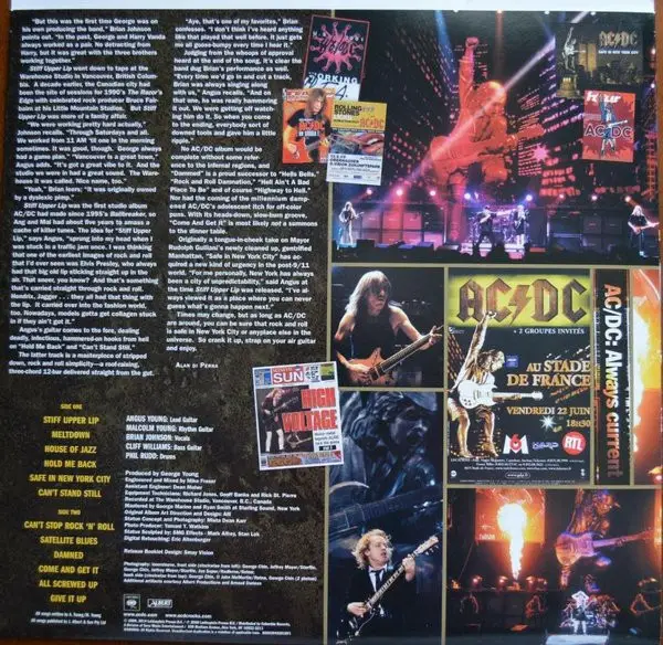 AC/DC - Stiff Upper Lip (LP, Album, Reissue, Remastered, Stereo) - фото №6
