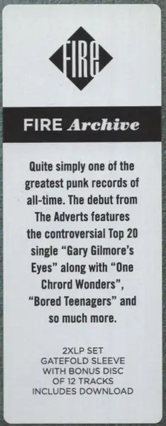 The Adverts - Crossing The Red Sea With The Adverts (2 платівки, Gatefold, LP, Album, Reissue, Repress) - фото №17