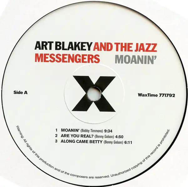 Art Blakey & The Jazz Messengers - Moanin' (180 грам, Альбом, Лимітоване, Перевидання, Ремастеринг) - фото №3
