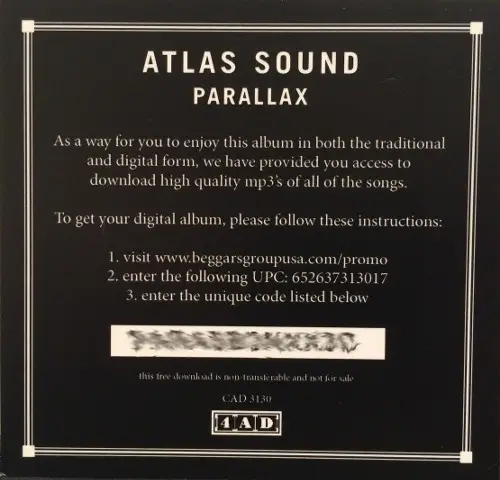 Atlas Sound - Parallax (Альбом) - фото №7