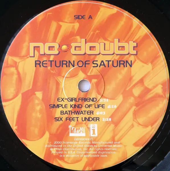 No Doubt - Return Of Saturn (2 платівки, LP, Album) - фото №3
