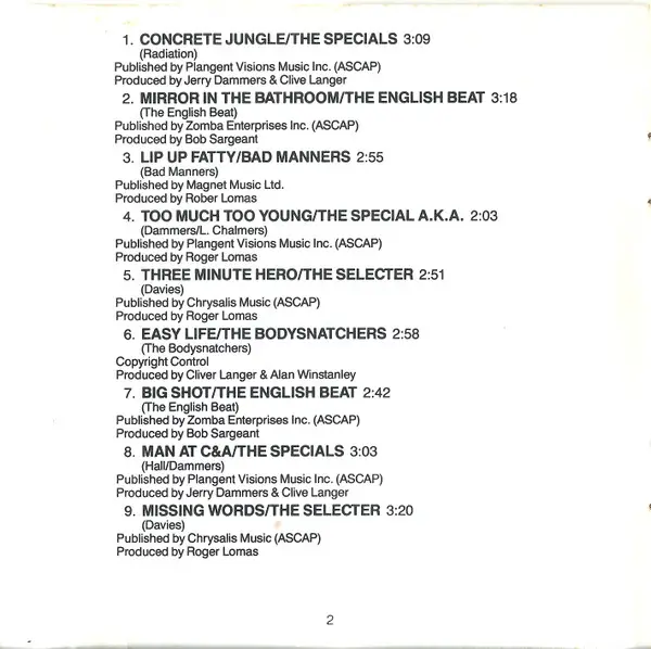 Various - Dance Craze (The Best Of British Ska ... Live!) (Compilation, Reissue, Remastered) - фото №6