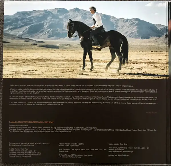 Andrea Bocelli - Cinema (Deluxe Edition) (2 платівки, 180 грам, Альбом, Лимітоване) - фото №3