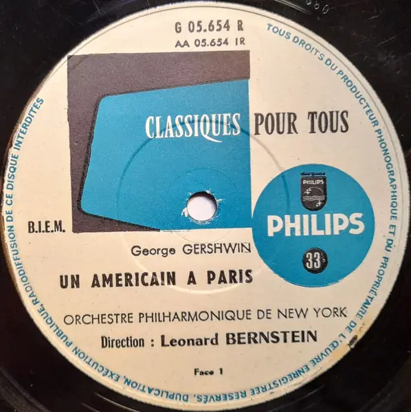 George Gershwin & New York Philharmonic & Columbia Symphony Orchestra & Leonard Bernstein - Rhapsody In Blue / Un Américain A Paris (LP, Reissue, Repress, Mono) - фото №3